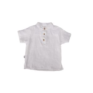 Camisa Blanca Cuello Mao Niccolini
