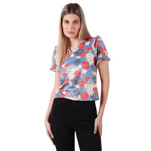 Blusa estampado floral fuera de serie