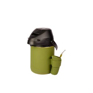 Termo verde ac.inox 2,5l+guampa  silicona indio