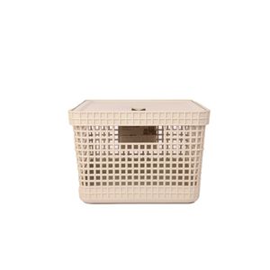 Cesta c/tapa 8l beige ou