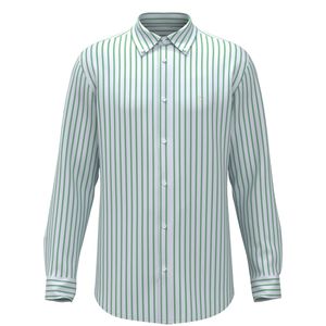 Camisa  m/l blanco c/ rayas oscar de la renta