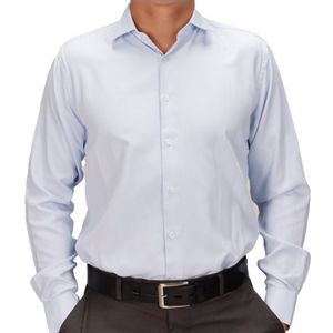 Camisa  m/l celeste fantasia   marca vila finzi