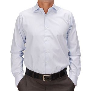 Camisa  M/L Rayas Celeste Vila Finzi