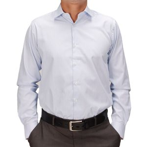 Camisa  m/l rayas celeste vila finzi