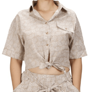 Blusa  beige estampada tiare