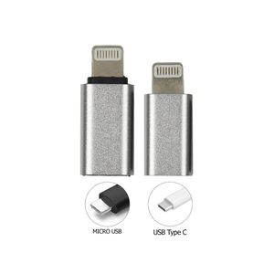 Adaptador iphone macho/micro usb tipo c hembra