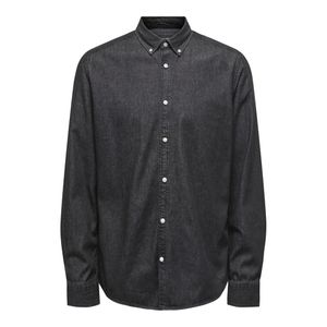 Camisa  m/l negra denim only & sons