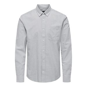 Camisa m/lgris rayas only & sons