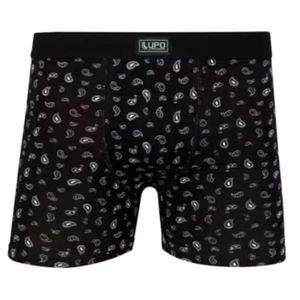 Boxer negro estampado lupo