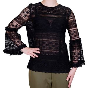 Blusa Ml Negro En Encaje L'Exclusif