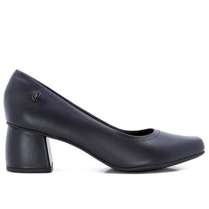 Stiletto Negro Taco Gruso 7 Cm Usaflex