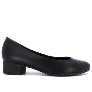 Stiletto negro taco gruso 5 cm usaflex