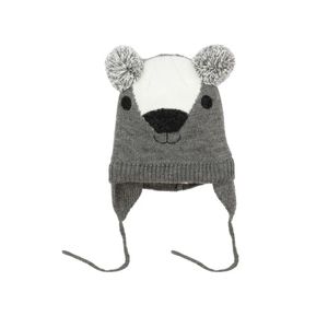 Gorro Gris  Diseño De Animal Ficcus