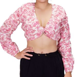 Blusa ml estampado escote v tiare