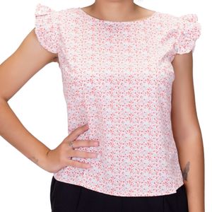 Blusa mc estampado manga volados tiare