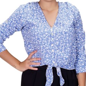 Blusa ml estampado con botones tiare