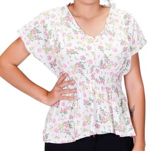 Blusa Mc Estampado Con Cintura Ajustada Tiare