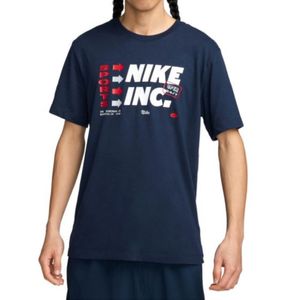 Remera azul m. df mo slub gfx nike