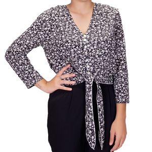 Blusa ml estampado con botones tiare