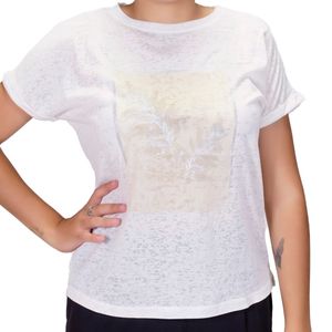 Remera Mc Marfil Estampado Tiare Plus