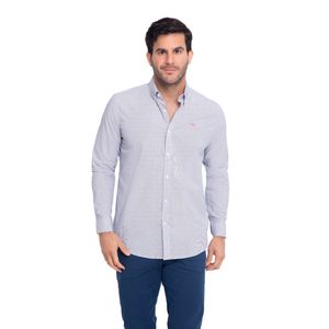 Camisa m/l gris cuadros OSCAR DE LA RENTA