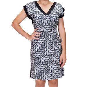 Vestido Mc  Estampado Cuello V Tiare Plus