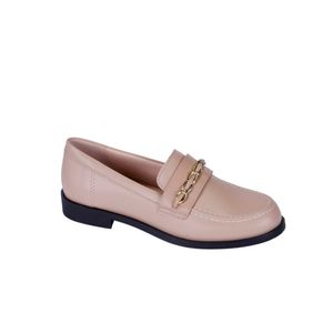 Mocasin  beige con cadena tiare