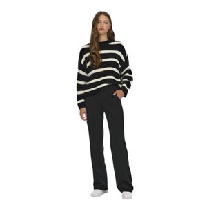 Sweater Negro Rayas Jacqueline De Yong Plus
