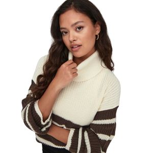 Sweater Marron Rayas Jacqueline De Yong Plus