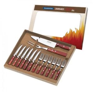 Jgo P/ Asado 14 Pzas. Churrasco Cerezo Tramontina