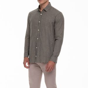 Camisa m/l verde/ negro cuadro CONNECTION