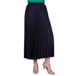 Pollera Negro Plizada En Crepe L'Exclusif