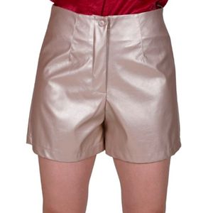 Short Dorado En Cuerina L'Exclusif