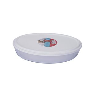 Bandeja Oval Mediana C/Tapa En Color Marinex