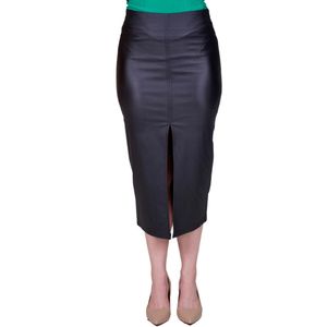Pollera Negro Largo Con Tajo L'Exclusif