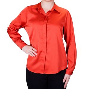 Camisa Ml  Rojo Clasica L'Exclusif Talle Plus