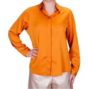 Camisa Ml Naranja Clasica L'Exclusiftalle Plus