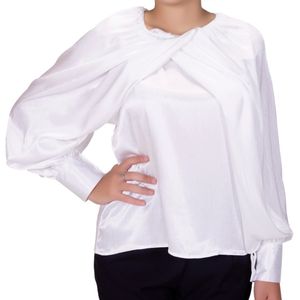 Blusa Ml Blanco Con Manga Ancha Tiare
