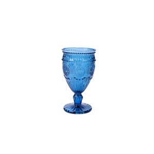 Copa Vidrio Labrado Turquesa 16x9cm Selecta