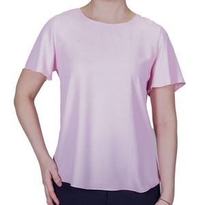 Blusa rosa milan lori ann talle plus