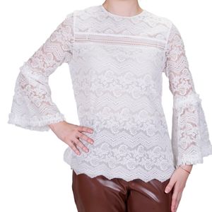 Blusa ml marfil en encaje l'exclusif