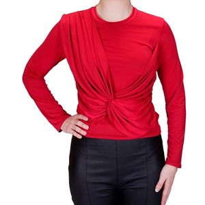 Blusa Ml Bordo Drapeado L'Exclusif