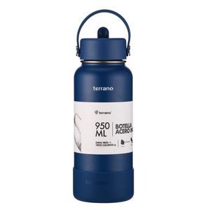Botella Termica 950ml Bota + Pico Azul Terrano