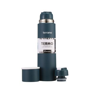 Termos bala 750ml azul petroleo terrano