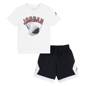 Conjunto inf negro blanco jordan hoop stles