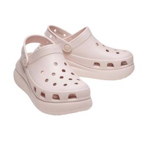 Crocs beige classic crush clog - plataform crocs