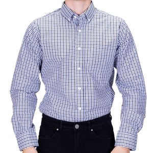 Camisa m/l azul cuadro ch. NEW GREEN