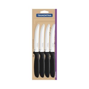 Cuchillo asado negro 12 pzas Tramontina