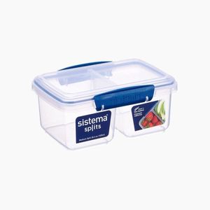 Tupper klip rectangular c/divisoria 835ml sistema