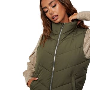 Chaleco Verde Musgo Jacqueline De Yong Plus